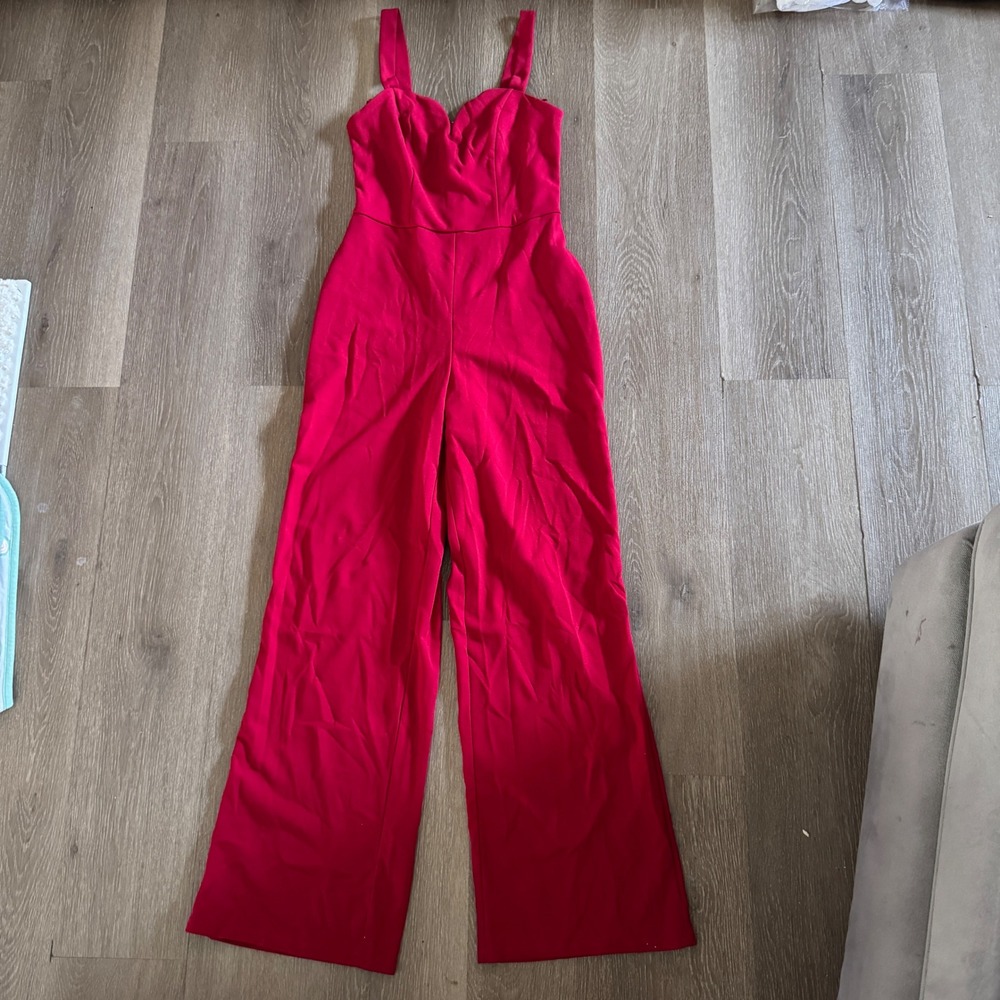 Crystal Sky Jumpsuit Women S Red Sweetheart Wide Leg Sleeveless BAH12525